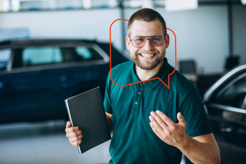 homem participando de um treinamento de vendedores