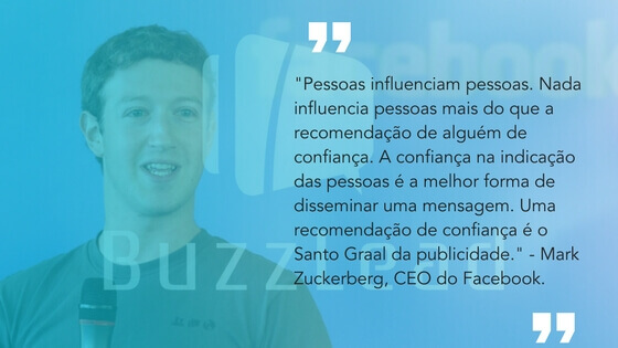 frases de empreendedores: Mark Zuckerberg, CEO do Facebook sobre marketing boca a boca