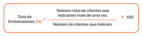 métrica taxa de embaixadores
